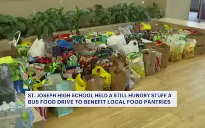 St. Joseph High School in Trumbull hosts Stuff-A-Bus food drive for local pantries