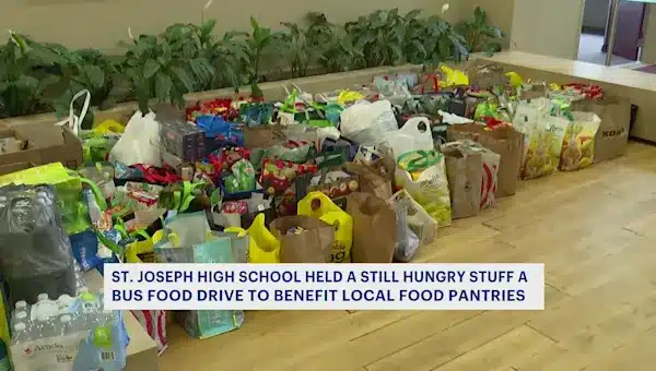 St. Joseph High School in Trumbull hosts Stuff-A-Bus food drive for local pantries