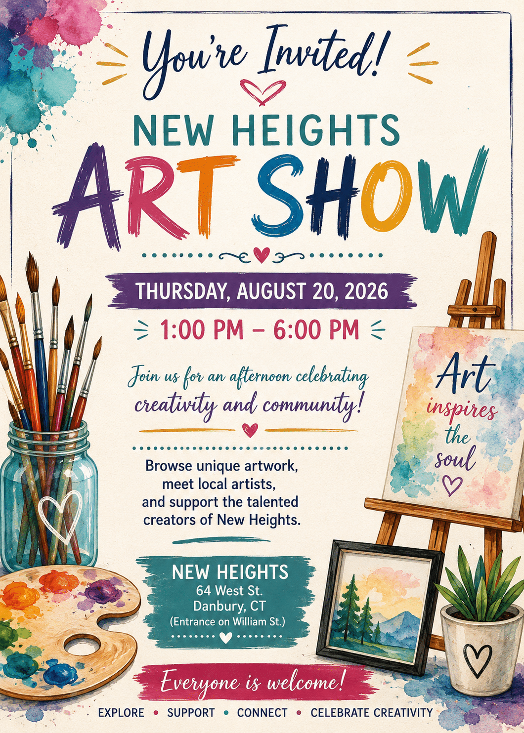 New Heights Art Show Invitation